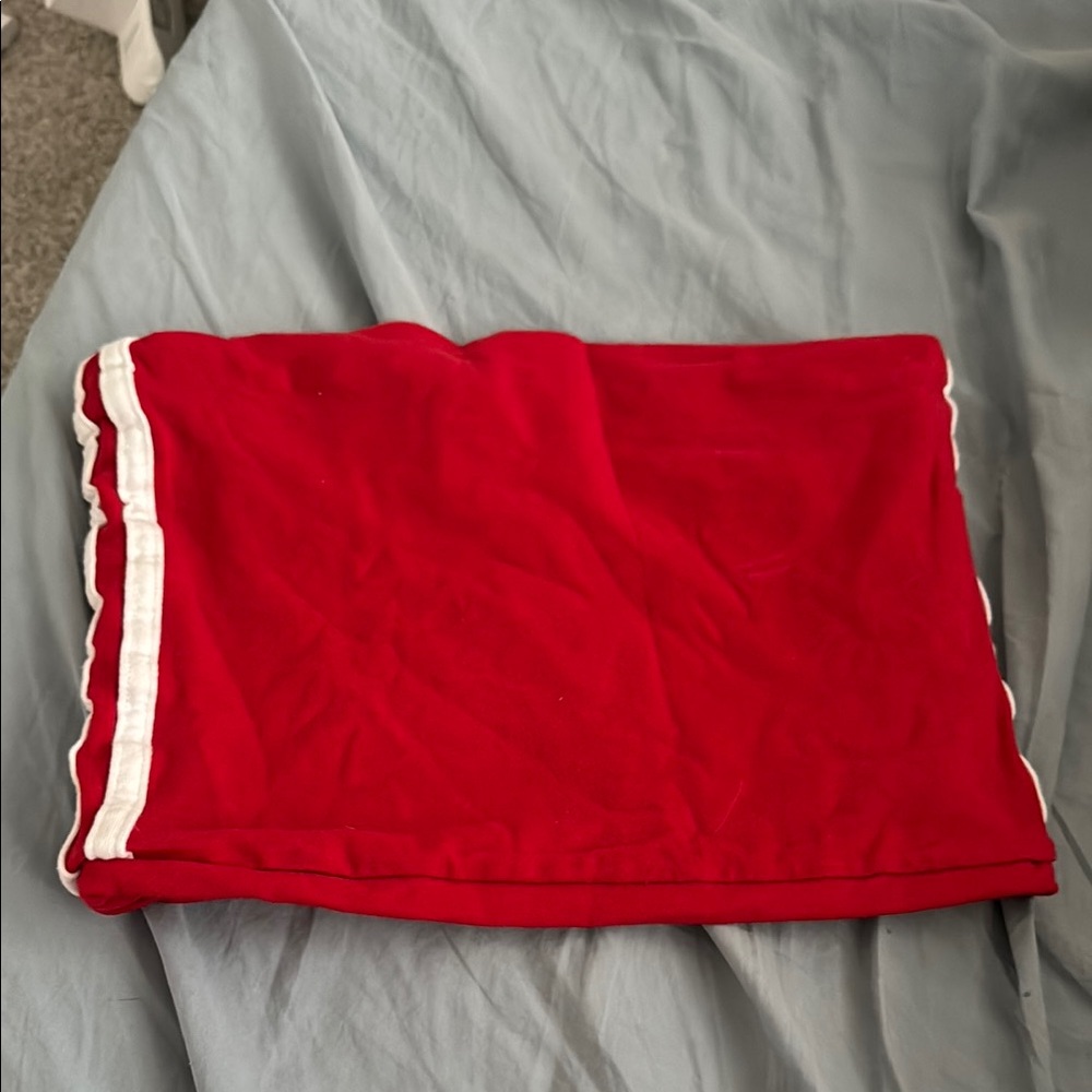 Red tube top with White Stripe